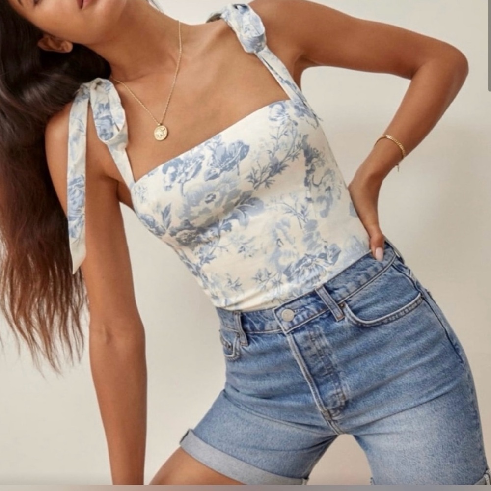 Reformation Floral Ellora Top